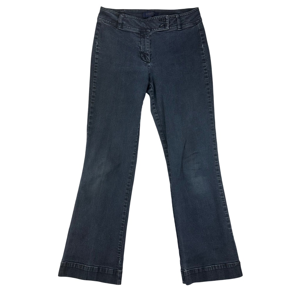 Talbots Denim Trousers Womens Curvy Fit 4 Blue Bootcut Dark Wash‎ Cotton Blend